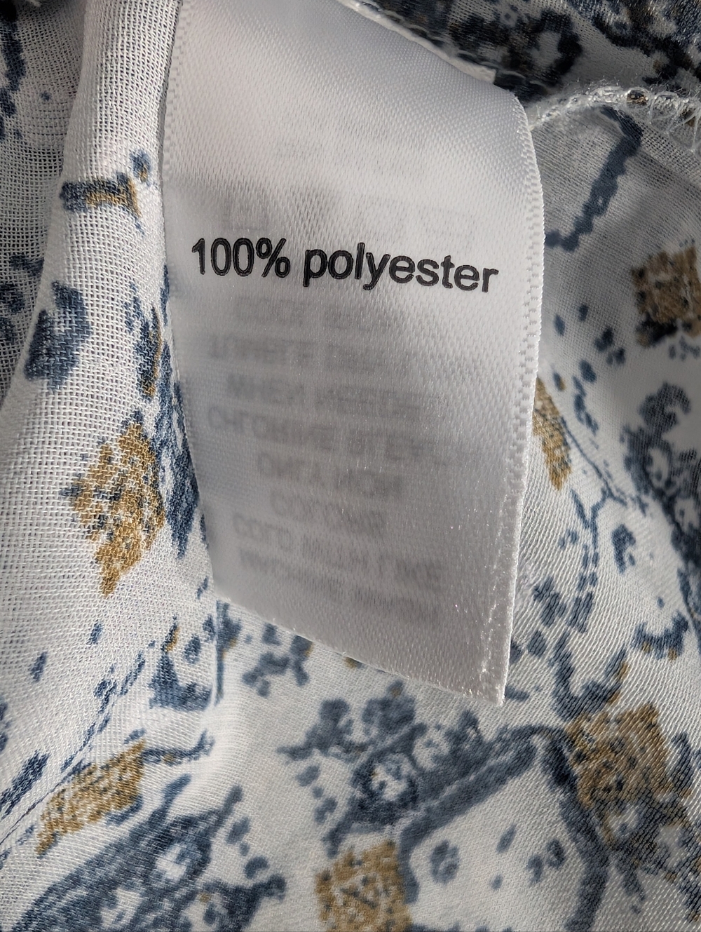 Maurices Cream, Blue & Brown Patterned Lightweight Wrap O/S - Picture 7 of 7
